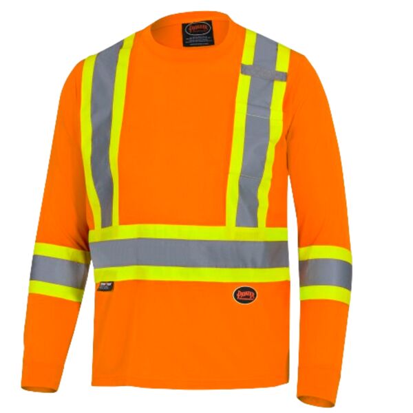 C.O.G - Hi-Viz Safety Long-Sleeved Shirt: Bird's-Eye Poly Thumbnail